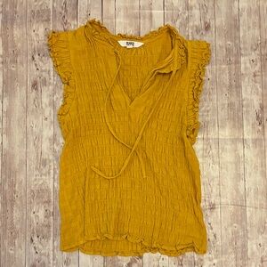 BB Dakota by Steve Madden Golden Ruffle Blouse